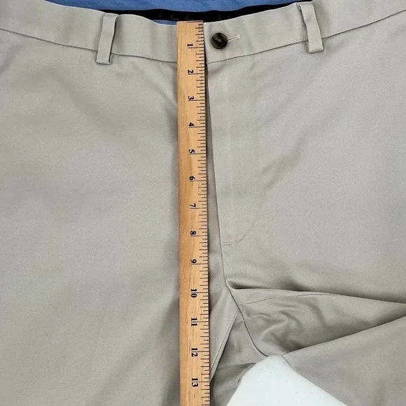 Brooks Brothers Clark Advantage Chino Pants Khaki Tan Mens 33x30* Stretch Cotton - Picture 6 of 9